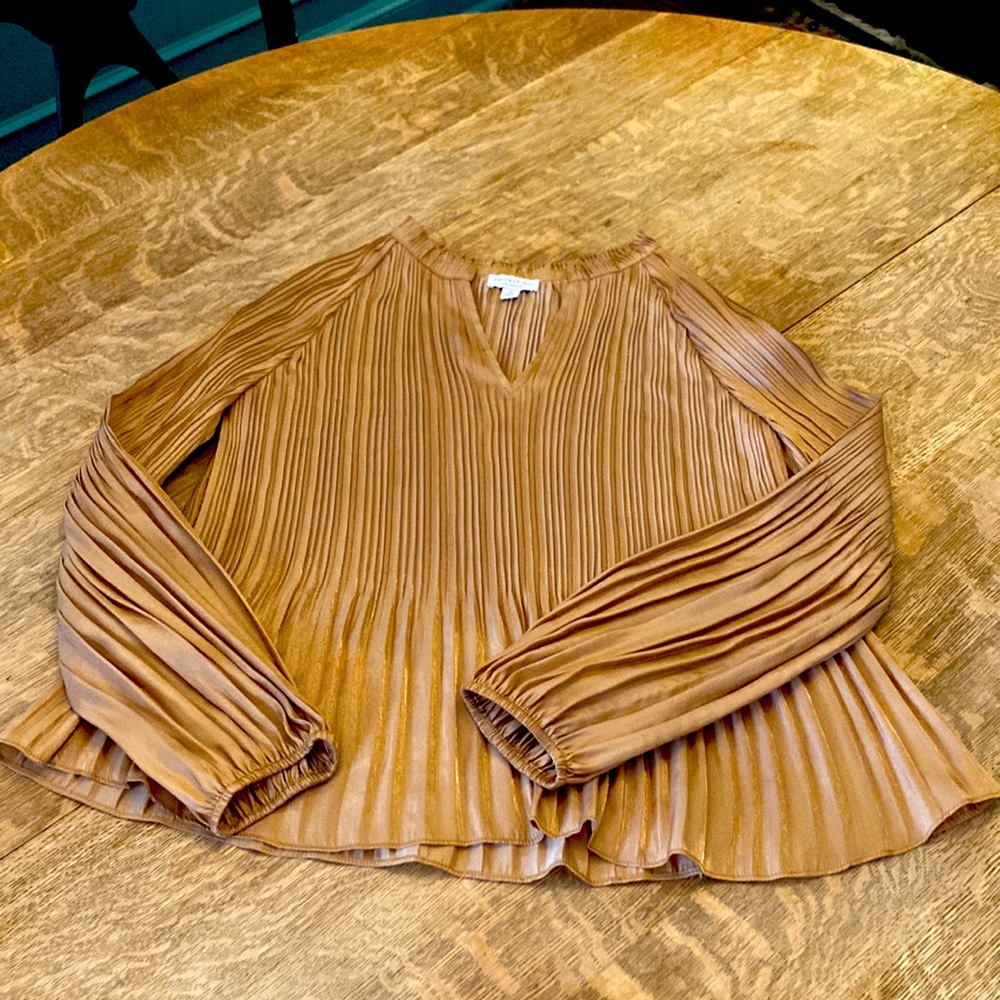 Current Air Medium metallic gold blouse